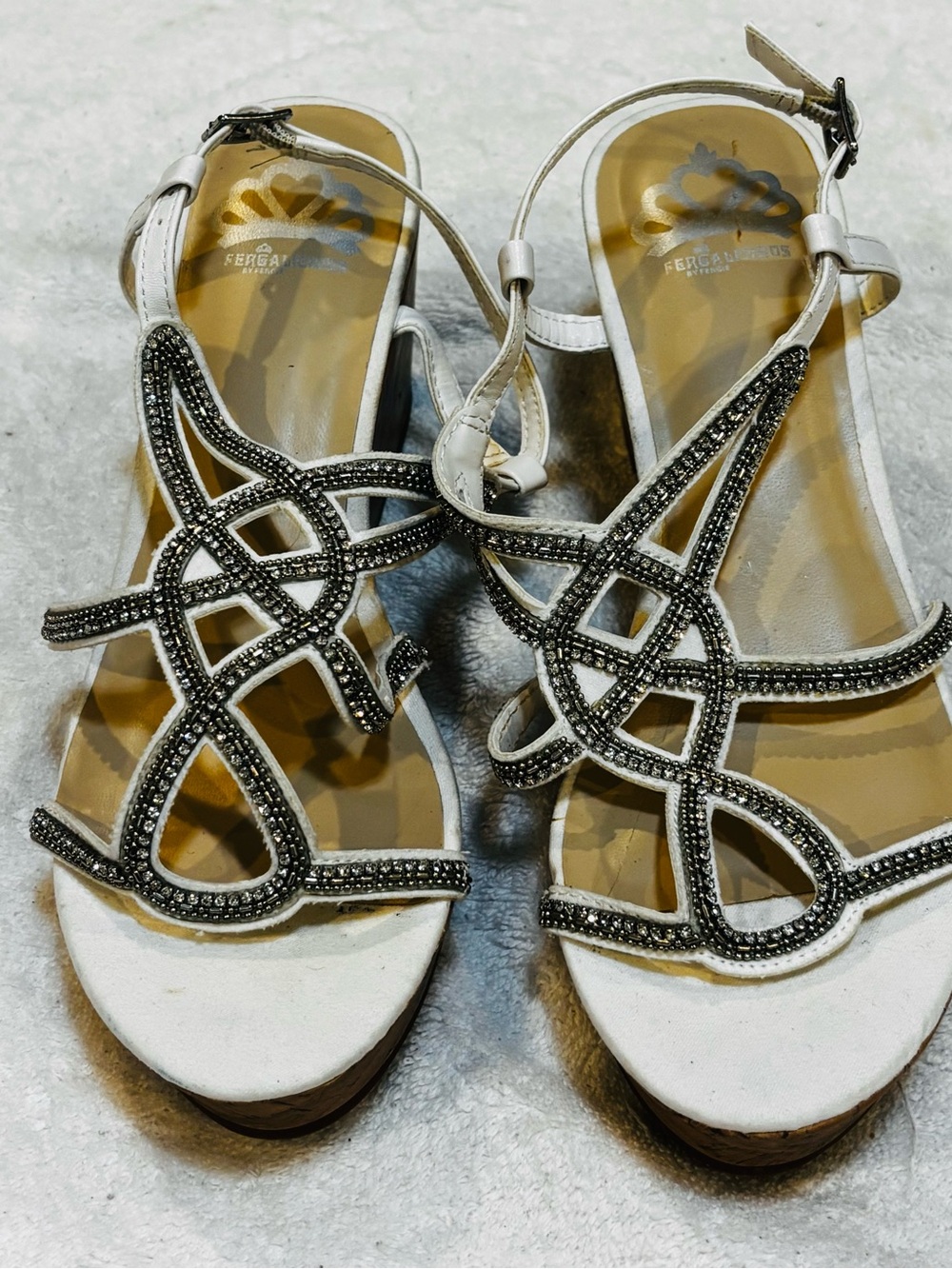 Brand New Wedges By Fergalisious - Size 7.5 M - Wedge Height 3 Inches - box 6